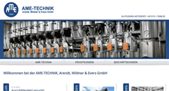 Desktop Screenshot of ame-technik.de