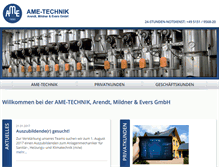 Tablet Screenshot of ame-technik.de
